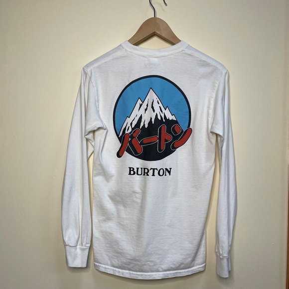 Burton Long Graphic Tee Sleeve  - Japanese characters (katakana) - Size XS - Picture 1 of 2
